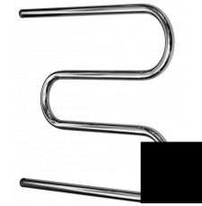 Полотенцесушитель Ростела М-образный 50x60 водяной, ДУ-25, боковое 1", черный