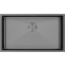 Мойка для кухни Paulmark Next 74 Uni 74x44 PM217444-GM, под столешницу, вороненая сталь