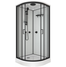 Душевая кабина Triton Прайм Блэк А М3 90x90, закругл., прозр.\черный, Щ0000071582