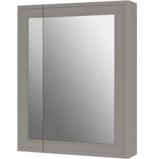 Зеркало-шкаф Garda Stella6_600L 81x59.5, 2дв., левый, св.-антрацит. (серый)