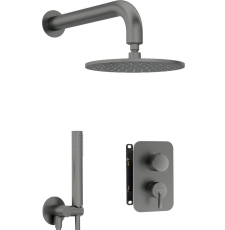 Встроенная душевая система Deante Silia Box Titanium BXYYDQSMK со смесителем, титан