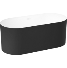 Акриловая ванна Wellsee Chalice Perfection 166x77, отдельностоящая, белый глянцевый, черный матовый/белый