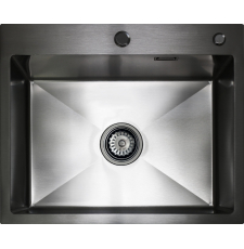 Мойка для кухни Blantek LS-5848B Nano black 58x48, врезная, ворон. сталь