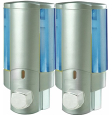 Дозатор для мыла Ledeme L407-1, двойной, серый