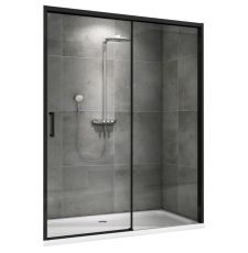 Душевая дверь Abber Komfort 150x200 раздвижная, прозр.\черн.