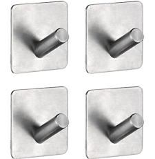 Крючок для ванной Ledeme L216-4, 4 шт., нерж.сталь, на клейкой ленте