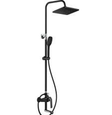 Душевая стойка Haiba HB24548-7 со смесителем, черный\хром