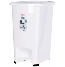 Мусорное ведро Merida Elfplast Slim 11878 с педалью, 15 л, белый