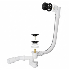 Сифон для ванны Roxen R70A-B полуавтомат, черный матовый