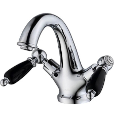 Смеситель для умывальника Caprigo Adria-classic Black Edition 03B-520-CRM с донным клапаном