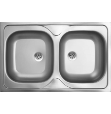 Мойка для кухни Kuchinox 50 80x50, накладная, 2 чаши, декор Мойка для кухни Kuchinox 50 80x50, накладная, 2 чаши, декор
