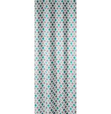 Текстильная шторка для ванны Sealskin Diamonds 180x200 235201330, бирюза