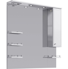 Зеркало-шкаф с полками Aqwella Барселона 100x108, с подсветкой