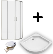 Душевая кабина Aquabath Atlas AB-01S 100x100 с поддоном, угл., прозр.\хром