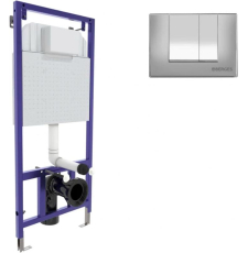 Инсталляция для унитаза Berges Novum 525 040243 с кнопкой S3, хром глянец