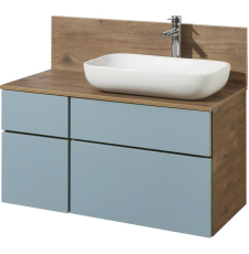 Тумба для умывальника Акватон Мишель 100 со столешницей, Дуб Руст/Фьорд