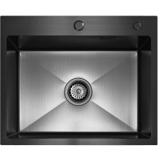 Мойка для кухни Blantek LS-5848HN Honeycomb Nano black 58x48, врезная, вороненая сталь
