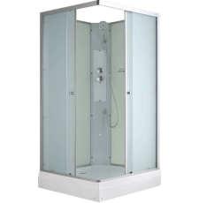 Душевая кабина AvaCan CK2090N 90x90, кв., без крыши, матов.\бел.\хром