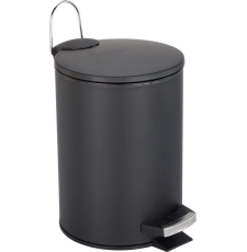 Мусорное ведро Bisk Basic 07514 с педалью, 3 л, черн.