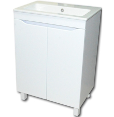 Тумба с умывальником Бел-Гаммари Гамма Р24оФ8/1-У60 Практико-44060 напольная, 2 дв., белый