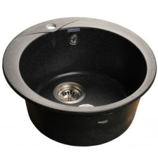 Мойка для кухни GranFest Rondo GF-R480 48x48, врезная, черный Мойка для кухни GranFest Rondo GF-R480 48x48, врезная, черный