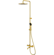 Душевая стойка Whitecross Y Y1234BASICGLB с термостатом, брашированное золото