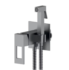 Смеситель с гигиеническим душем Vivi Felice 0710 GUN METAL встраиваемый, вороненая сталь