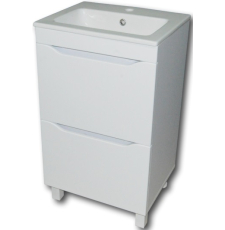 Тумба с умывальником Бел-Гаммари Гамма 22оФ8/2-У50 Практико-44050 напольная, 2 ящ., белый