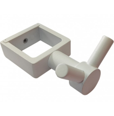 Крючок для полотенцесушителя Ростела Luxon KV BKP06Ral9016 30x30 мм разъемный, квадратный, двойной, белый