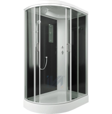 Душевая кабина Iva SC012CTR 120x80 асимм., тон. черн.\сатин, правая