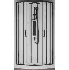 Душевая кабина Adema Витте Ронда 100x100 гидромассажная, прозр.\бел.\черн.