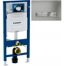 Инсталляция для унитаза Geberit Sigma UP320 111.309.HH.1 с кнопкой Burke Type 09, хром глянец
