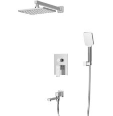 Встроенная душевая система Cezares Slider VDSET, хром