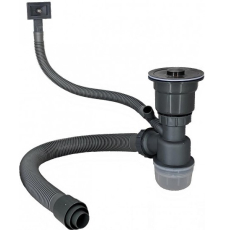 Сифон для кухонной мойки Gerhans K30601B-1 с переливом, графит