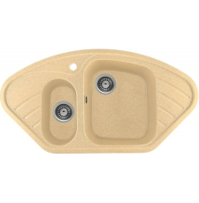 Мойка для кухни Gerhans E02 94x50, врезная, угловая, песок 21