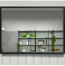 Зеркало Roxen Sigma 80x70 с подсветкой, сенсор, диммер, черный Зеркало Roxen Sigma 80x70 с подсветкой, сенсор, диммер, черный