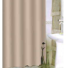 Текстильная шторка для ванны Bisk Txt Unity 180x200 00839, бежевый