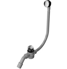 Сифон для ванны Whitecross Ultima D1101NIB клик-клак, пластик, браш. никель