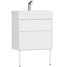 Тумба для умывальника Belux Порто Н 60-02 универсальная, 2 ящ., белый глянцевый 1