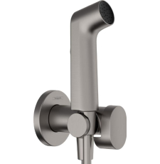 Гигиеническая лейка Hansgrohe Bidette 1jet S EcoSmart+ 29232340, шлифованный черный хром