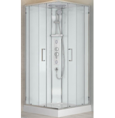 Душевая кабина Adema Витте Квадро 90x90 гидромассажная, прозр.\бел.\хром