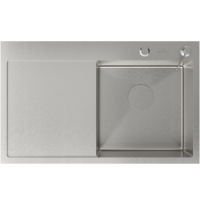 Мойка для кухни Roxen Vespa 78x48, врезная, правая, с коландером, дозатором, сатин