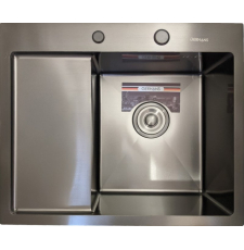 Мойка для кухни Gerhans 58x48 K35848B-R, врезная, правая, PVD графит