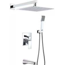 Встроенная душевая система Berges Ventas 3S 073005 со смесителем, хром сильвер