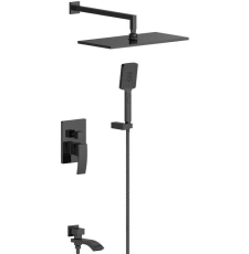 Встроенная душевая система Vivi Felice 1020 Nero Opaco со смесителем, черный матовый