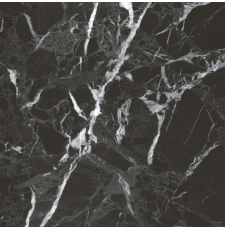 Напольная плитка-керамогранит Gresse Simbel-Pitch GRS05-02 60x60, глаз., мат., рект., мрамор черно-серый