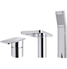 Смеситель на борт ванны Ahti Naantali NT401001 каскадный, врезной, с лейкой, 3 отверстия, хром