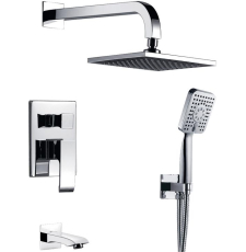 Встроенная душевая система Ahti Rauma RM405318 со смесителем, хром