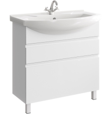 Тумба для умывальника Aqwella Rodos 85 напольная, 2 ящ., белый