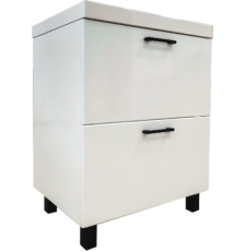 Тумба для умывальника Garda Verona38_600 Астория напольная, 1 дв., 1 ящ., 19.38.600.PVC, бел.гл.